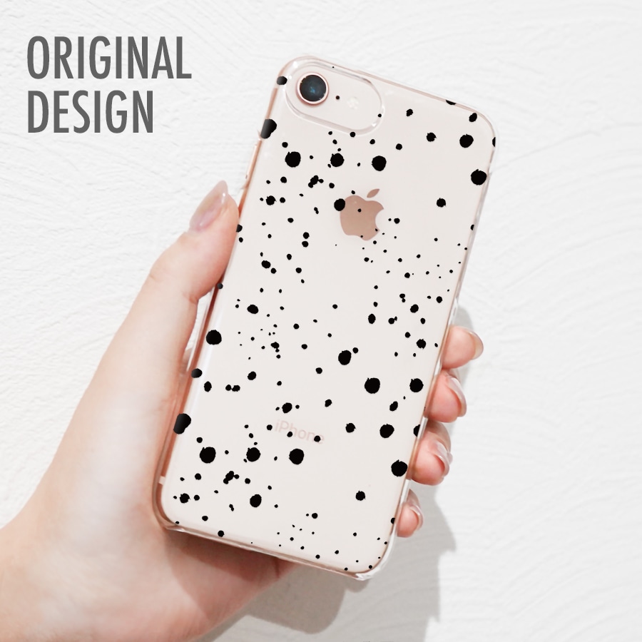 メール便 送料無料 多機種対応 Iphone Xperia Aquos Arrows アイフォン エクスペリア アクオス アローズ スマホケース スマホケース 水玉落書き風デザイン 黒 背景なし Nextore Jre Mall