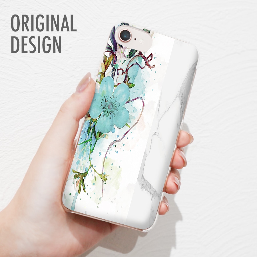 メール便 送料無料 多機種対応 Iphone Xperia Aquos Arrows アイフォン エクスペリア アクオス アローズ スマホケース スマホケース 大理石 水彩花 青 Nextore Jre Mall