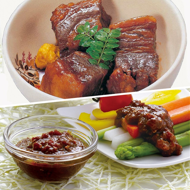 送料無料 鹿児島黒豚の角煮と豚味噌 鹿児島 黒豚 豚 豚肉 肉 角煮 味噌 みそ 産地直送満足便 グルメ王国 Jre Pointが 貯まる 使える Jre Mall