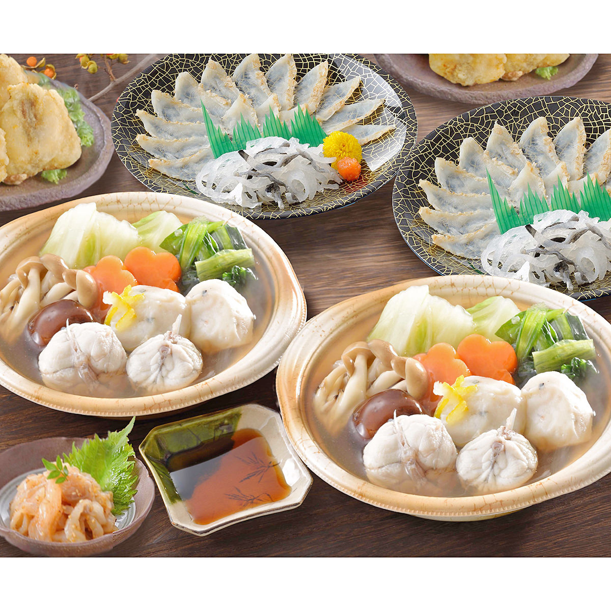 送料無料 真ふくたたき刺身と真ふく寄せ鍋 個食鍋 セット 約2人前 Fsm 100hz 真ふぐ寄せ鍋 真ふぐたたき刺身ほかフグ全5種 薬味 関とら本店 藤フーズ 産直お取り寄せのニッポンセレクト Jre Pointが 貯まる 使える Jre Mall