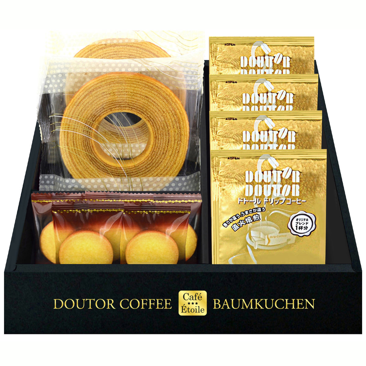送料無料 ドトールコーヒー バウムクーヘンセット Hrdb バウムクーヘン 2 クッキー 5 コーヒー 4 ドリンク 洋菓子 Cafe Etoile 産直お取り寄せのニッポンセレクト Jre Mall