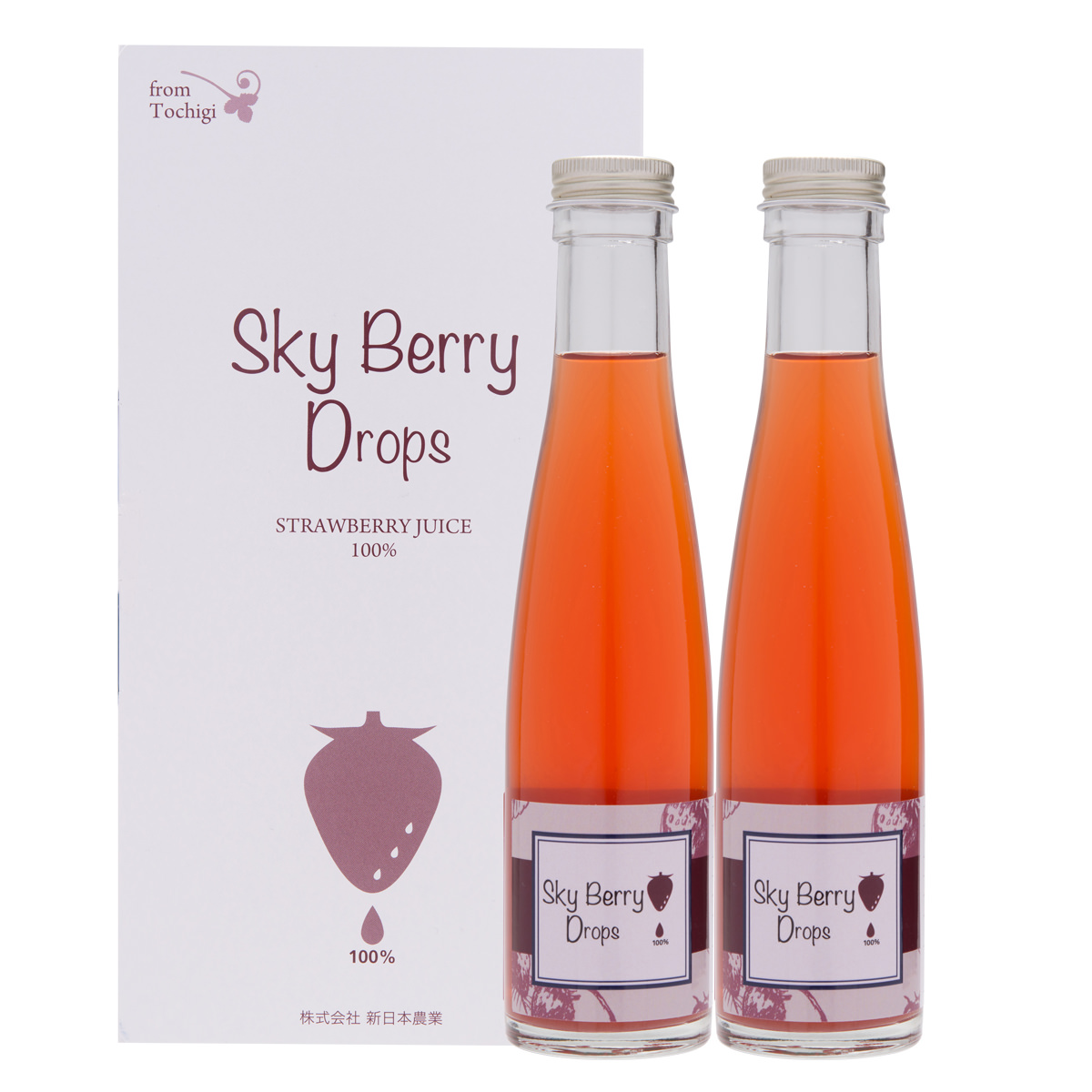 送料無料 新日本農業 栃木県産 苺果汁100 ストロベリージュース Sky Berry Drops 2本セット 360ml 2 産直お取り寄せのニッポンセレクト Jre Pointが 貯まる 使える Jre Mall