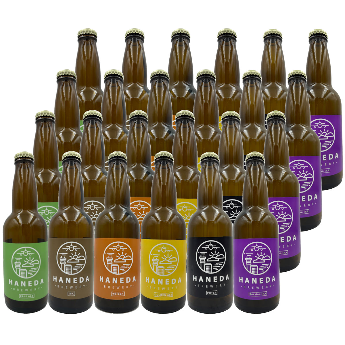 送料無料 羽田ビール 6種各4本セット 〔ペールエール・IPA・ヴァイツェン・ゴールデンエール・ポーター・セッションIPA各330ml×各4