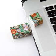 【送料無料】九谷焼USBメモリ　花詰　朝日電機製作所・石川県