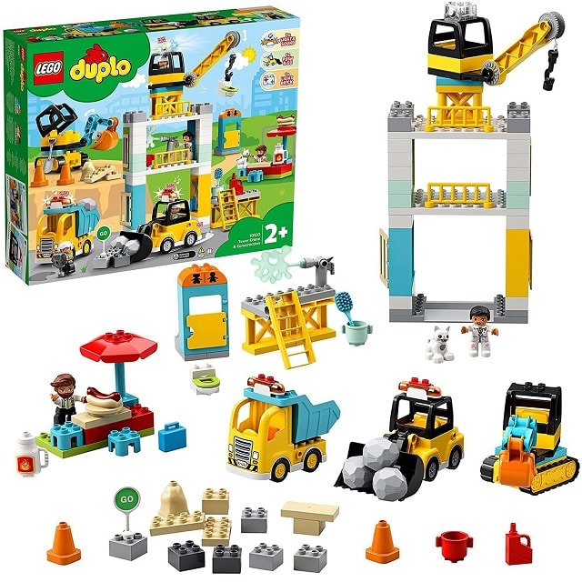 ポイント5倍 レゴ LEGO デュプロ タワークレーンの工事現場 10933 レゴブロック レゴデュプロ 工事車両 おもちゃ 工事現場セット