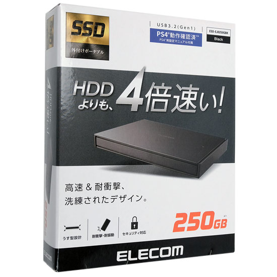 エレコム 外付け ポータブル SSD 1TB　 ESD-EJ1000GBKR