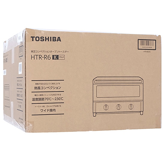 東芝TOSHIBA コンベクションオーブントースター ブラック HTR-R6-K