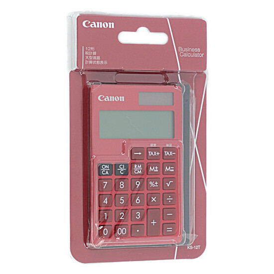 送料無料】【ゆうパケット発送】CANON ビジネス手帳型電卓 KS-12T-RD