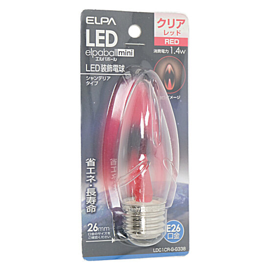 ELPA LED電球 エルパボールmini LDC1CR-G-G338 赤色: オンライン ...