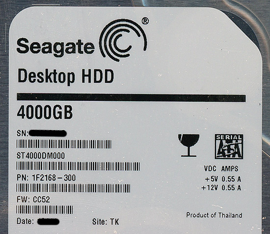 送料無料】SEAGATE製HDD ST4000DM000 4TB SATA600: オンライン ...