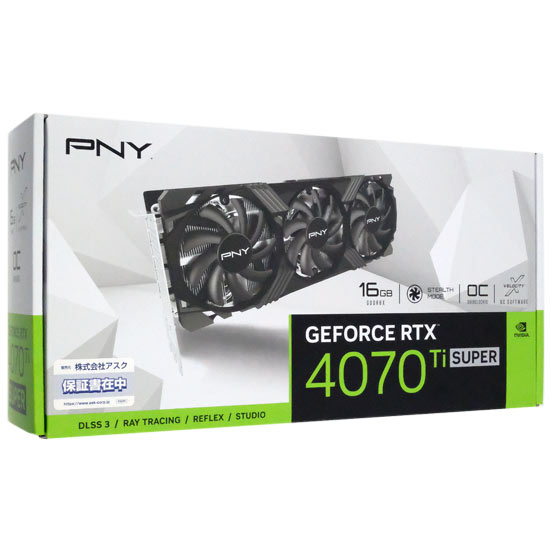 yzPNY@GeForce RTX 4070 Ti SUPER 16GB OC LED gvt@ VCG4070TS16TFXPB1-O@PCIExp 16GB