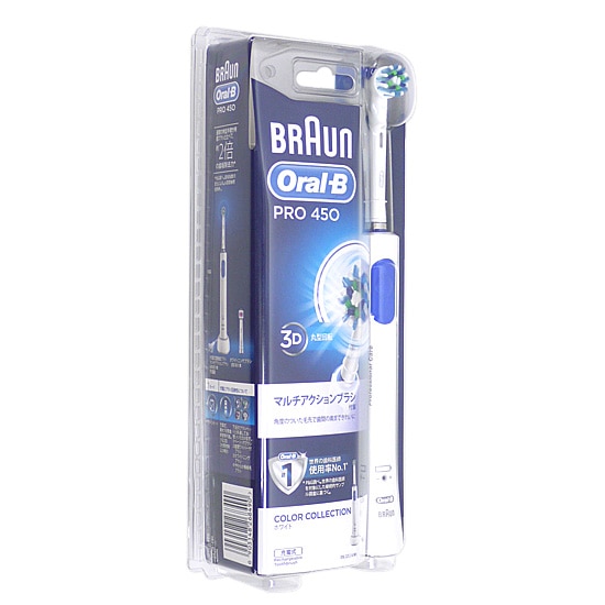 【送料無料】Braun　電動歯ブラシ オーラルB　PRO450 D165231AWH　ホワイト