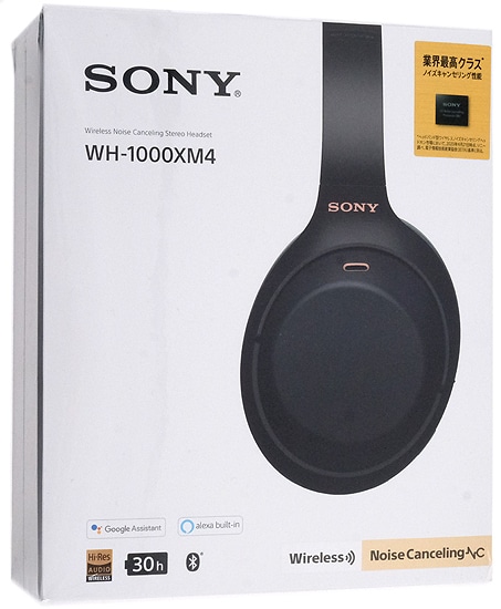 【送料無料】SONY　ワイヤレスノイズキャンセリングヘッドホン　WH-1000XM4(B)　ブラック