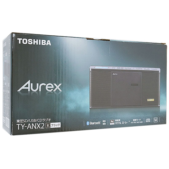 【送料無料】TOSHIBA　SD/USB/CDラジオ Aurex　TY-ANX2(K)　ブラック