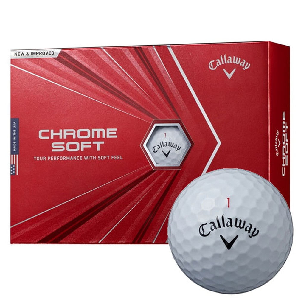 【送料無料】キャロウェイゴルフ　2020年モデル　CHROMESOFT　ボール　ホワイト　【1ダース(※12個入)】