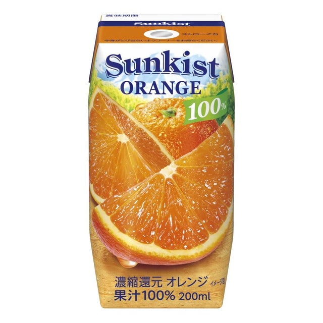 ◆森永 サンキスト100％オレンジ 200ML【24本セット】