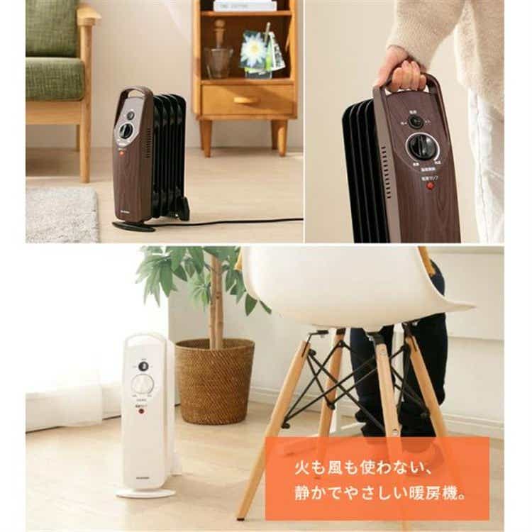 アイリスオーヤマ　オイルヒーター　POH-505K　ホワイト　2017年製 Amazon | アイリスオーヤマ ミニオイルヒーター 温度調節可能