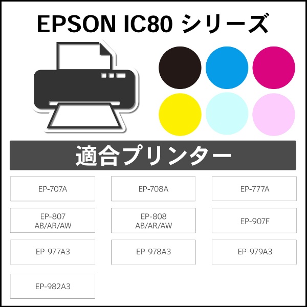 JIT-KE80L6P エプソン：IC6CL80L（増量）（6色パック）対応 ジット