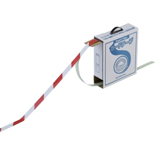 緑十字 ガードテープ（ラインテープ） 白／赤（トラ柄） 25mm幅×100m(148023): ビックカメラ｜JRE MALL