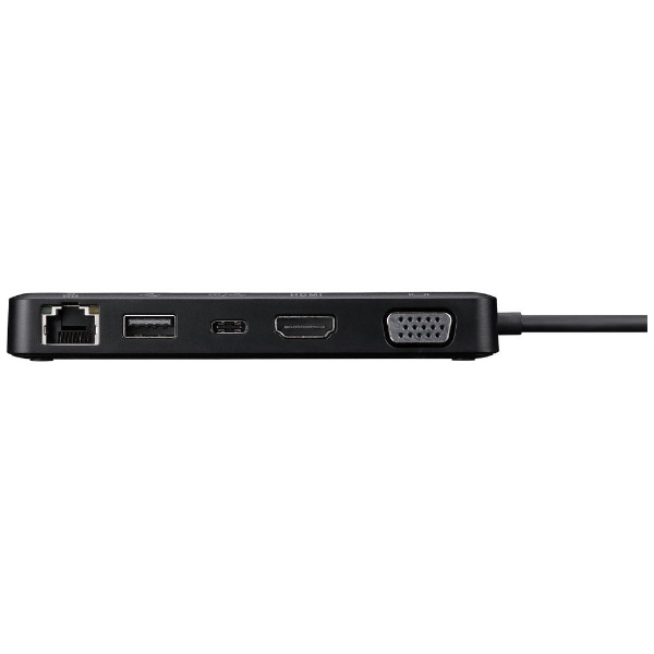 ［USB-C オス→メス HDMI / VGA / LAN / USB-A / USB-C］ ドッキングステーション ブラック LUD-U3-CGD [USB Power Delivery対応]