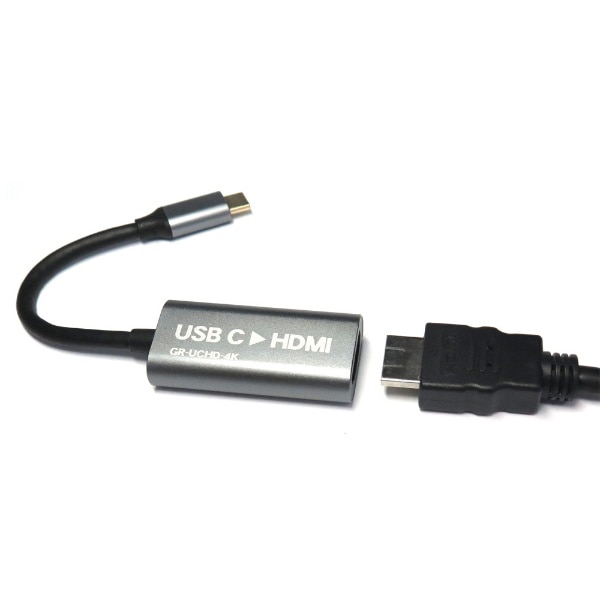 映像変換アダプタ [USB-C オス→メス HDMI] 4K HDR対応 Premium HDMI