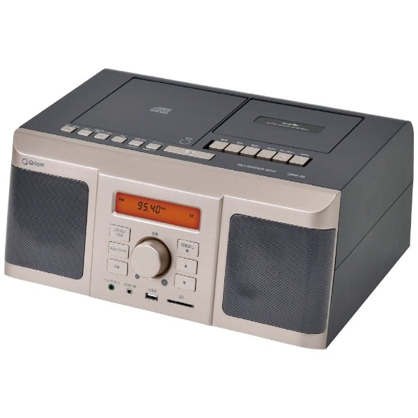 レコーダーボックス SDカード/カセット/CD/ラジオ シャンパンゴールド