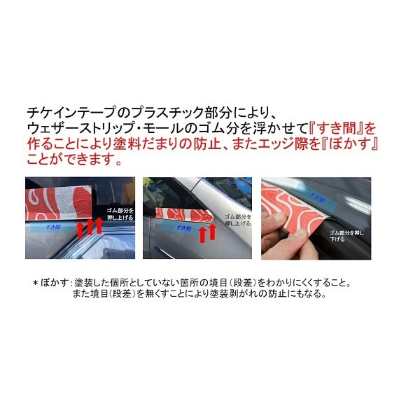 チケインテープ 車のマスキングテープ　作業用・DIY用・工業用　サイズ：75mm×20m 26996