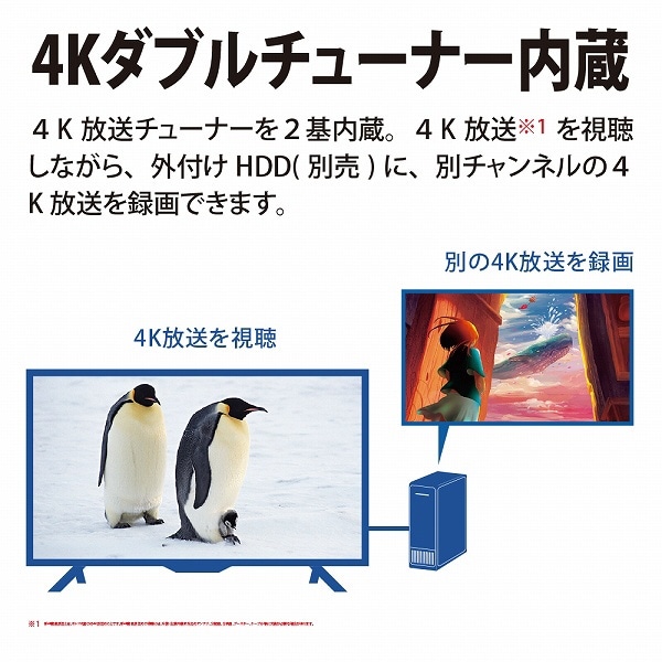 液晶テレビ AQUOS 4T-C42DJ1 [42V型 /4K対応 /BS・CS 4Kチューナー内蔵