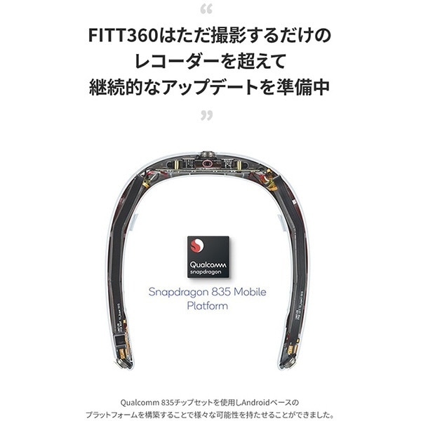 個人用ドライブレコーダー ウェアラブルカメラ ブラック FITT360PB/BLK