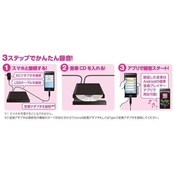 ロジテックLogitec Android用CD録音ドライブ