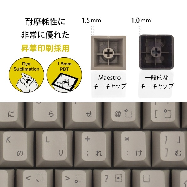 アーキス メカニカル USB キーボード Maestro FL 英語配列 キー数 104 キートップ引き抜き工具 付属 CHERRY M