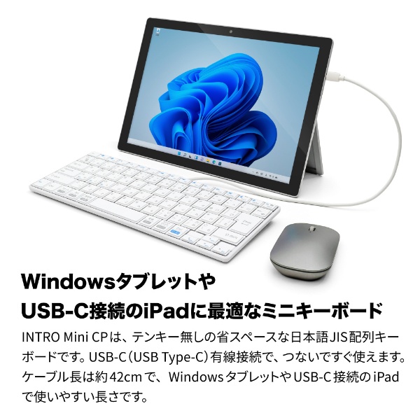 キーボード Usb C Pd 搭載 Intro Mini Cp Ipados Ios Mac Windows11対応 ホワイト As Pkmp85j Wha 有線 Usb Type C ホワイト ビックカメラ Jre Mall