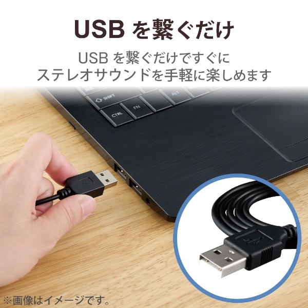 MS-P08USB2WH PCスピーカー USB-A接続 ホワイト [USB電源 /2.0ch