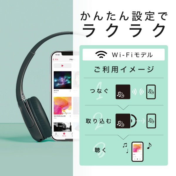 スマートフォン用CDレコーダー「ラクレコ」Wi-Fiモデル RR-W1-WH