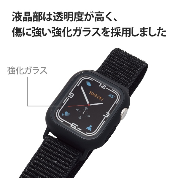 Apple Watch 41mm カバー クリア 黒 アップルウォッチ ケース