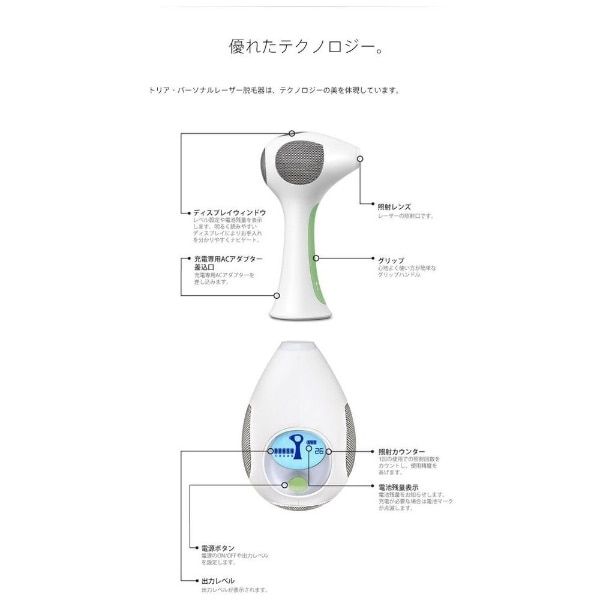 HRL4X-G 脱毛器 パーソナルレーザー 4X tria トリア グリーン