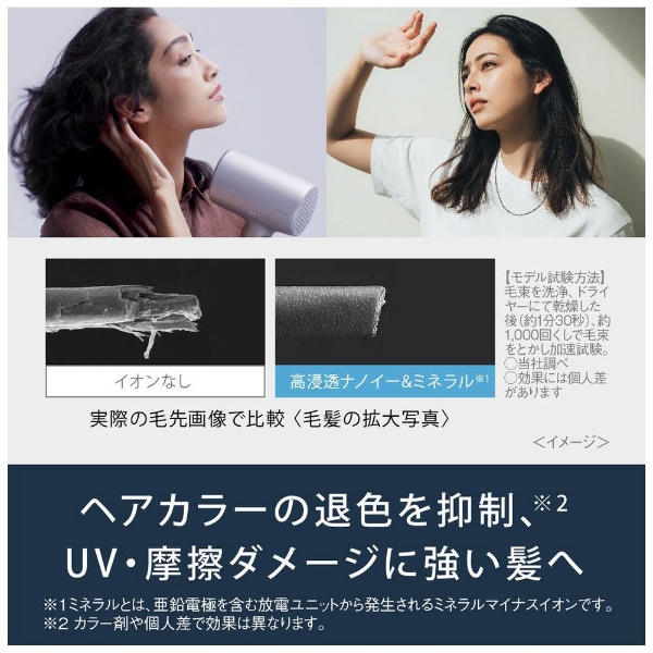 ヘアードライヤー nanocare(ナノケア) ウォームホワイト EH-NA0J-W
