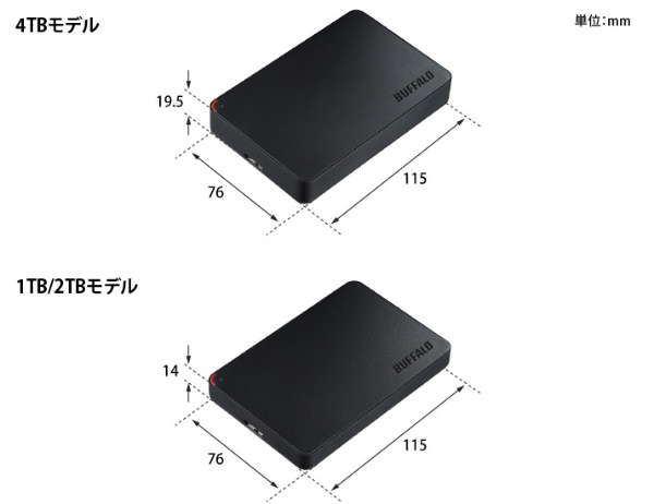 USB3.1(Gen1)\USB3.0接続　外付けハードディスク　4.0TB