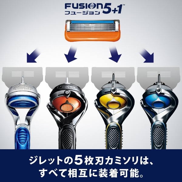 ジレット フュージョン5+1 マニュアル 髭剃り 本体+替刃6個付(フュジ