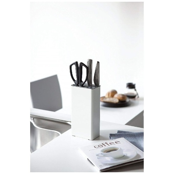 プレート キッチンナイフ＆ハサミスタンド(Kitchen Knife & Scissors Stand Plate) ホワイト 3511