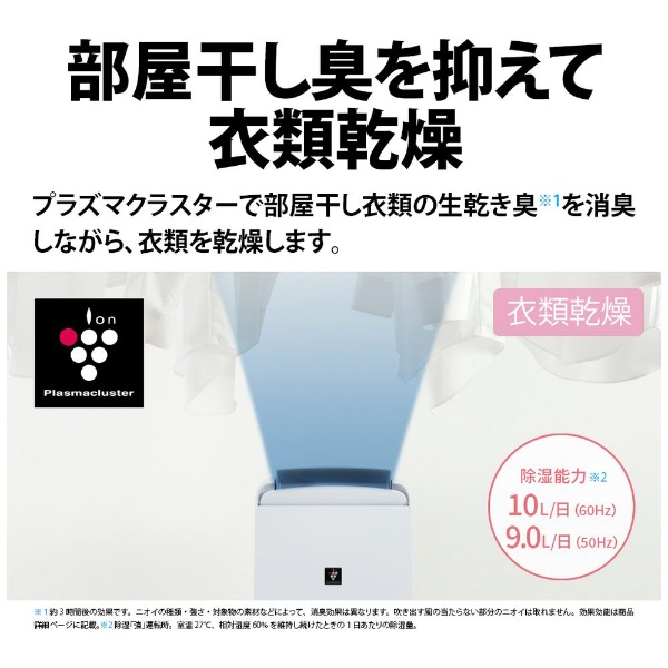 冷風・衣類乾燥除湿機 ホワイト系 CM-P100-W [コンプレッサー方式