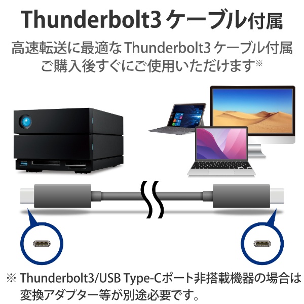 STLG28000400 外付けHDD Thunderbolt 3接続 (Thunderbolt 3 / USB-A