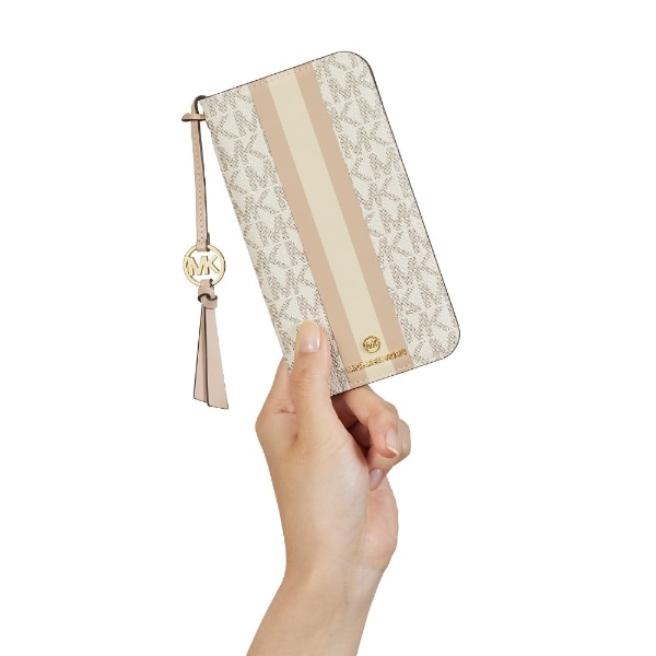 MICHAEL KORS   Folio Case Stripe With Tassel Charm for MagSafe for