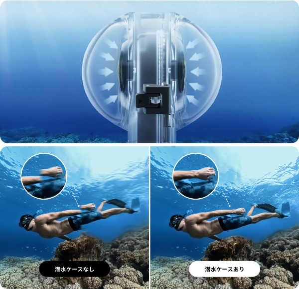 Insta360 X3 見えない潜水ケース CINSBAQW(CINSBAQW): ビックカメラ ...