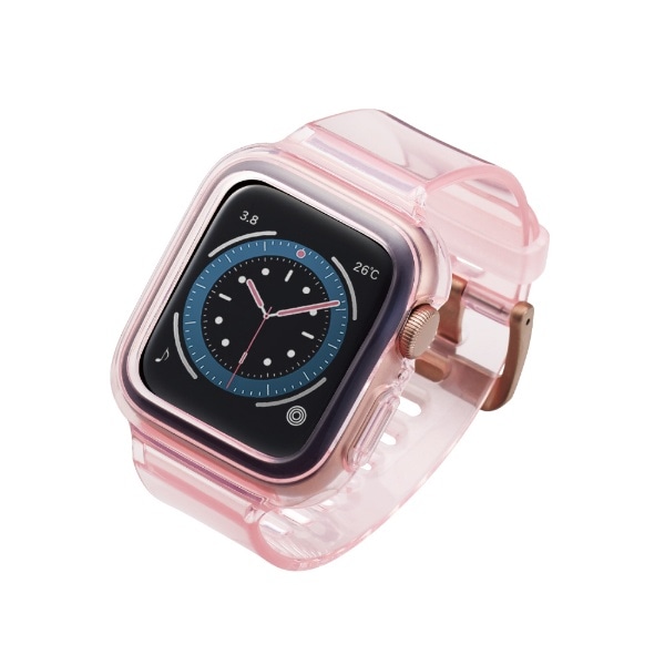 AppleWatch 全面保護 一体式 カバー ケース ガラスフィルム ピンク