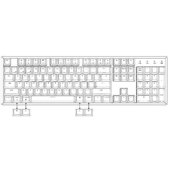 キーボード K10 White LED(青軸・英語配列) K10-A2-US [有線 