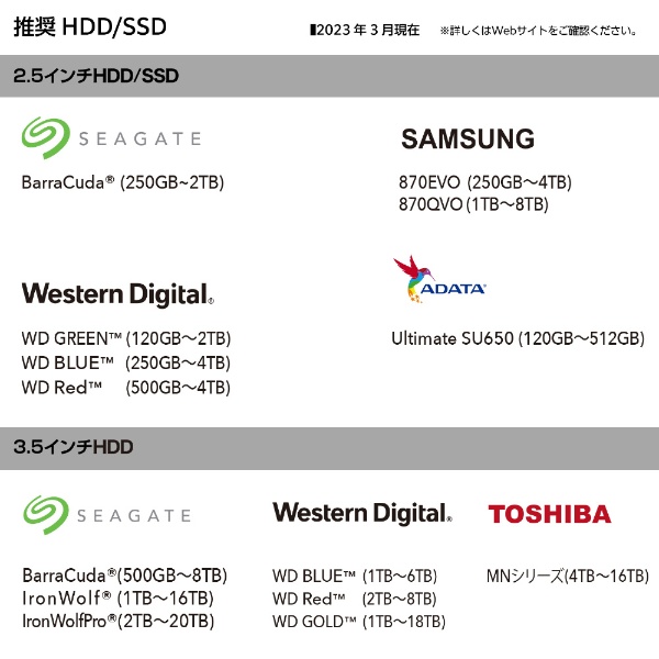 2.5インチ・3.5インチHDD/SSD用 変換アダプター USB-A接続 [SATA＋IDE