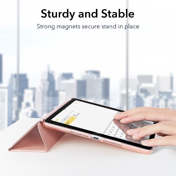 10.2インチ iPad(第9/8/7世代)用 Ascend 三つ折りケース ローズ