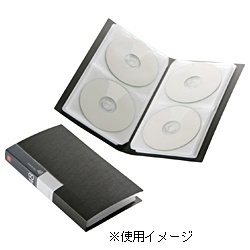 DVD/CD対応 ファイルケース ブックタイプ 48枚収納 ブラック BSCD01F48BK[BSCD01F48BK]