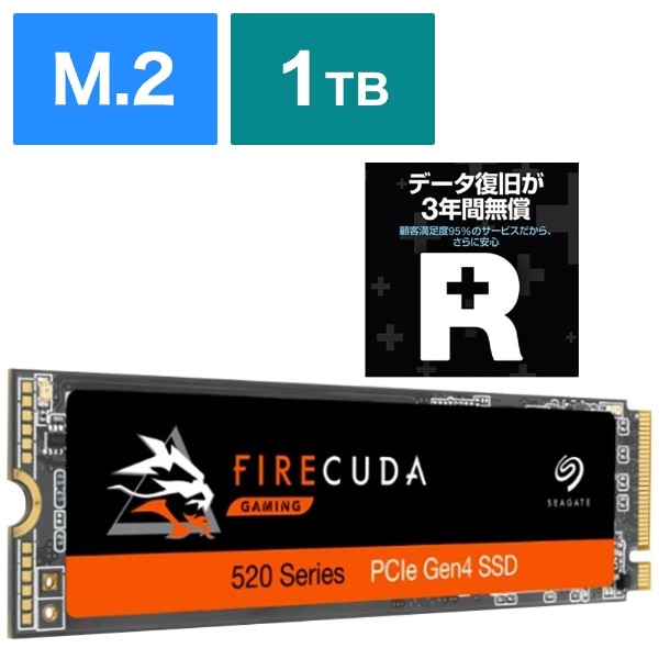 ZP1000GM3A002 内蔵SSD PCI-Express接続 Firecuda 520 [1TB /M.2